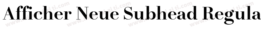 Afficher Neue Subhead Regular字体转换